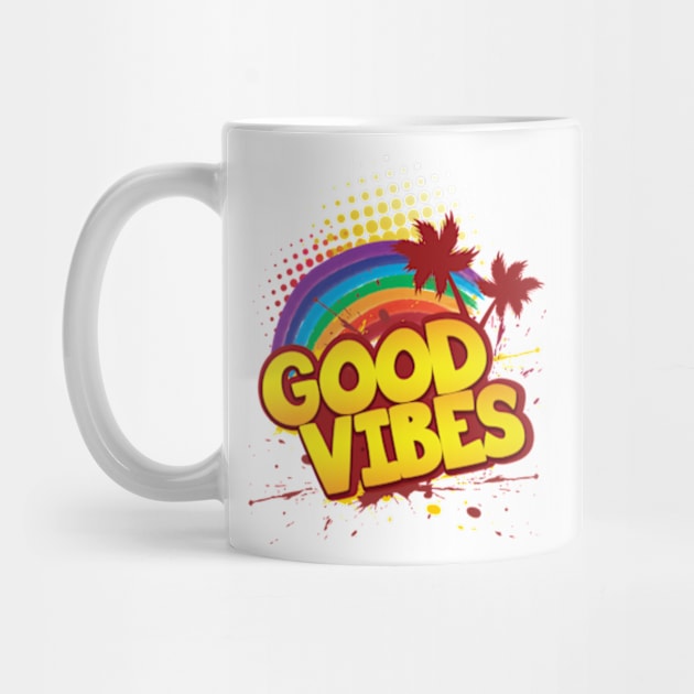 'Rainbow Good Vibes 70s Retro' Awesome 70s Vintage by ourwackyhome